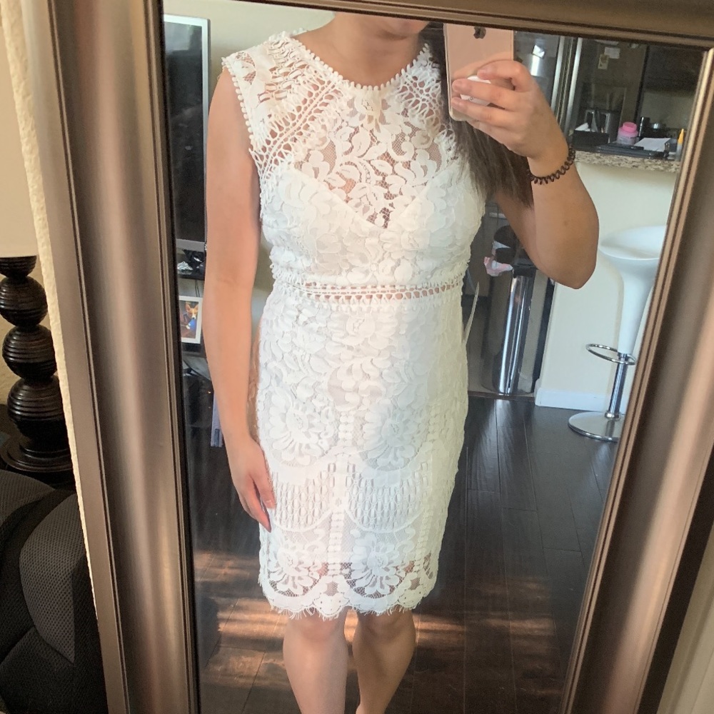 White lace dress